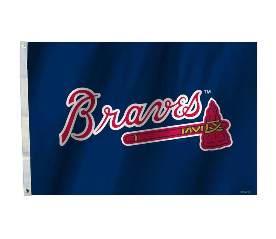 Bandera de los Atlanta Braves 2' x 3' [NUEVA] MLB letrero de pancarta arroyo patio exterior Foto 1 de 1