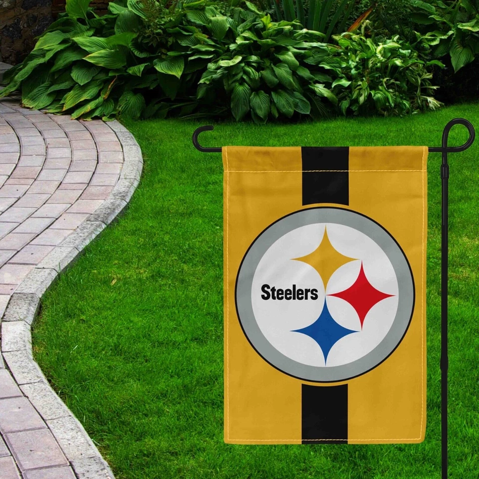 For Pittsburgh Steelers Football Fans 12x18" Garden Flag Double Sided Banner - Image 1 of 1