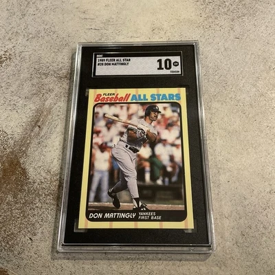 Fleer All Star Don Mattingly 1989 #28 gema SGC como nueva 10 New York Yankees Foto 1 de 4