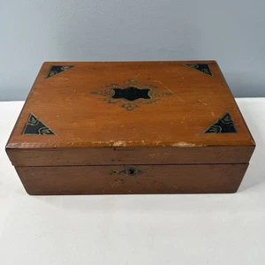 19th Century Victorian Slope/Lap Desk Children's Travel Box - Picture 1 of 17