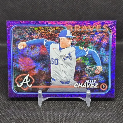 2024 Topps Update #US301 Jesse Chavez Purple Holofoil #/799 - Image 1 of 2