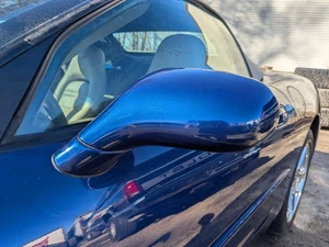 Espejo retrovisor de puerta izquierda Corvette 2001-2004 OEM conductor LeMans azul AAB DD0 BONITO 25 k millas - Imagen 1 de 9
