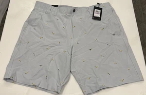 Under Armour Herren 10" Golf bedruckte Shorts Größe 38 Fliegenfischen hellgrau 1377303 - Bild 1 von 4
