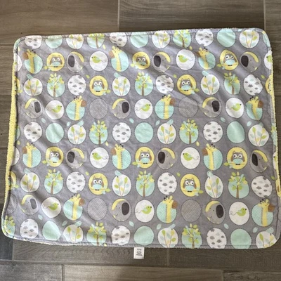 Manta bebé Garanimals lunares gris amarillo sherpa animales de la selva  Foto 1 de 4