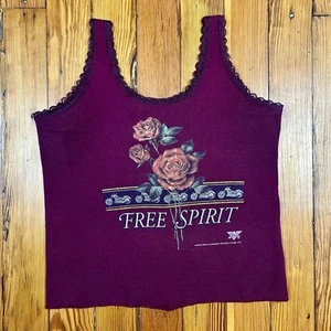 Vintage 1996 3D Emblem Myrtle Beach Spring Motorcycle Rally Free Spirt Lace Tank - Picture 1 of 7