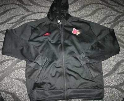 Louisville Cardinals баскетбол Adidas команды выпущенный черный молнии толстовка с капюшоном M новый без ЯРЛЫКОВ - Изображение 1 из 2