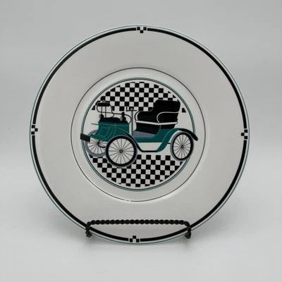 Plato de corte Mikasa vintage Coach verde posmoderno años 90 geométrico 12" Máxima Foto 1 de 4