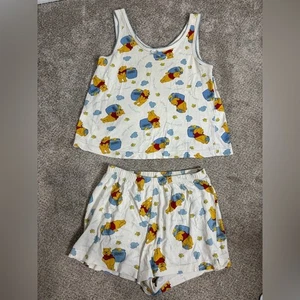 Disney Winnie the Pooh Pijama Conjunto Pequeño Camiseta sin Mangas Algodón Pantalones Cortos - Imagen 1 de 7
