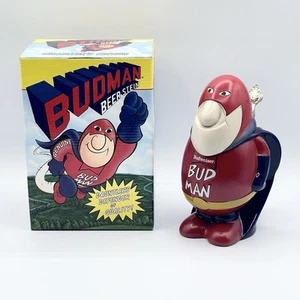 Vintage Budweiser Bud Man Beer Stein Mug w/ Box – Funny Superhero Collectible - Picture 1 of 17