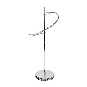 SSWBasics Sleek Chrome Spiral Clothing Rack - 29 Ball Retail Clothing Display - Picture 1 of 2