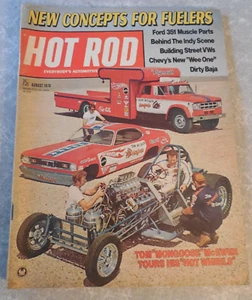 HOT ROD Magazine, AUGUST 1970, TOM "MONGOOSE" MCEWEN TOURS HIS "HOT WHEELS"! - Picture 1 of 2
