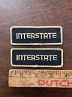 VTG Honda Interstate Motorcycle Embroidered Sew On Jacket Hat Patch Lot Of 2