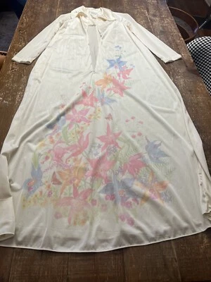 Camisón vintage JC Penney ropa de salón 1/2 cremallera Foto 1 de 4