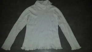 Nice Sweater Sock White CYRILLUS 8 Years Very Good Condition Girl Turtleneck - Picture 1 of 2