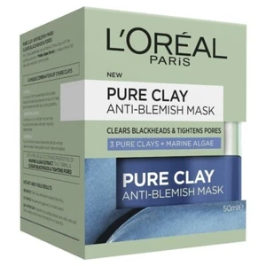 New L'Oreal Paris Pure Clay Algae Anti Blemish with Marine Algae Mask 50 ml - Picture 1 of 5
