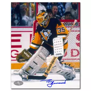 Tom Barrasso Pittsburgh Penguins GLOVE SAVE Autographed 8x10 - Picture 1 of 1