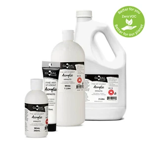White | Eco-Friendly - Global Colours Eco-Friendly Fine Art Student Acrylic Arti - Picture 1 of 6