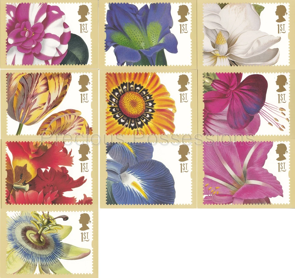 GB TARJETAS PHQ USADAS TRASERO FDI JUEGO COMPLETO 1997 Saludos Flores GS5 KEW PMK Foto 1 de 2