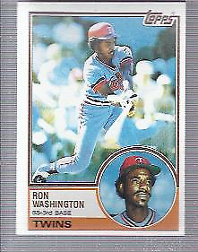 1983 Topps Baseball #458 Ron Washington RC