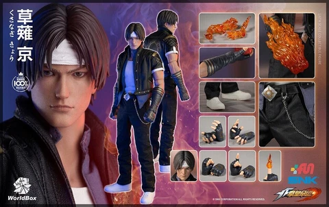 New World Box KF007 KOF The King Of Fighters Kyo Kusanagi w/ 2 heads 1/6 Figure Cover