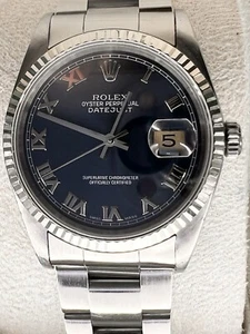 Rolex Datejust 16234 Blue Roman 1993 S serial  - Picture 1 of 11