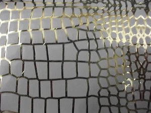 Placas de cera, cera decorativa, placa de cera con estructura, blanco/dorado - Imagen 1 de 1