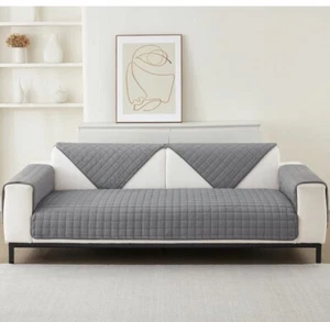 Quilted Sofa Slip Covers (90x160cm) Seater Reversible SofaProtector Couch Cover - Picture 1 of 7