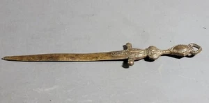 Antique Chinese Cast Bronze Mid 19th Century Chinese Ritual Dagger Knife - Picture 1 of 8