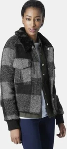 TOPSHOP Karierte Oversize Wollmischung Jacke Gr: 8 US -- 140 $ jetzt 69,99 $ - Bild 1 von 5