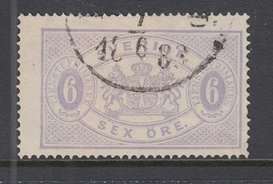 Sweden Sc O4 used 1874 6o lilac Official, perf 14, sound, 1883 cancel, F-VF. - Picture 1 of 1