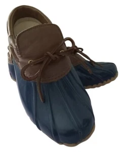 Sporto Original Duck ~Aroostic~ Size 6 Medium Blue/ Brown Patent Ankle Shoe - Picture 1 of 5