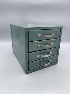 Vintage Wards Master Quality 4 Drawer Hardware Parts Tool Metal Storage Cabinet