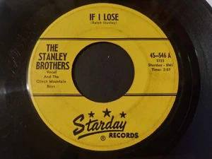 The Stanley Brothers And The Clinch Mountain Boys – If I Lose VG- Record 1961 - Picture 1 of 2