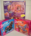 #6325 NRFB Vintage Mattel Europe Barbie Grooming Stable, Champion & Lucky Horses