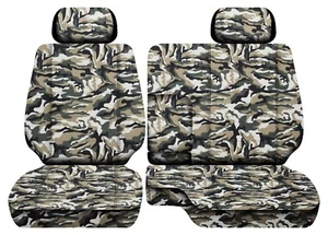 Fundas de asiento de banco de camión camuflaje militar se adapta a 95-00Toyota Tacoma 60-40 asientos + 2 horas - Imagen 1 de 3