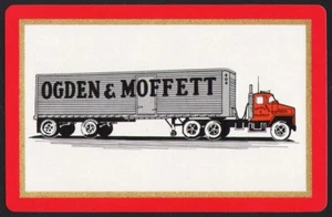 Vintage playing card OGDEN and MOFFETT picturing their truck Port Huron Michigan - Picture 1 of 2