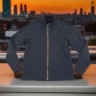 Chaqueta B Draddy Para Hombres M Azul Cremallera Completa Cuello Simulado Golf Suéter Algodón Modal Elastizado Foto 1 de 4