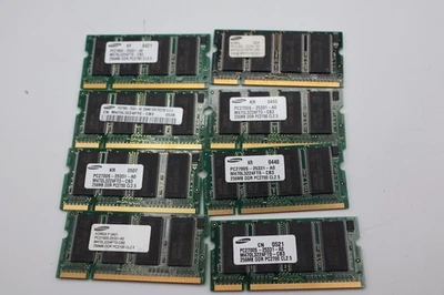 8PCS Samsung PC2700S-25331 256MB DDR 333MHz CL2.5  Laptop Memory- Apple G4 - Image 1 of 4