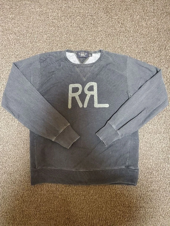 Sudadera RRL Doble Logo RL - Mediana, Elegante y Cómoda Ropa Informal Gris Foto 1 de 4