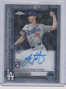 2025 Topps Chrome - Justin Wrobleski Chrome R/C - Auto Dodgers - NM-MT - Bild 1 von 2