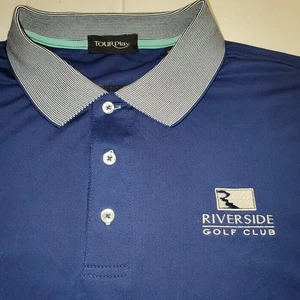 ⛳️"Riverside Golfschläger" Tour Play XL Polo leichtes Polyester Grand Prairie TX - Bild 1 von 21