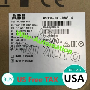 ACS150-03E-03A3-4 ABB Frequenzumrichter 1,1 KW Brandneu in Box USA Kostenlose Steuern - Bild 1 von 7