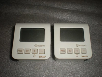 Lote de 2 maderas 50010 interior 24 horas digital enchufable lámpara temporizador ahorro de energía Foto 1 de 4