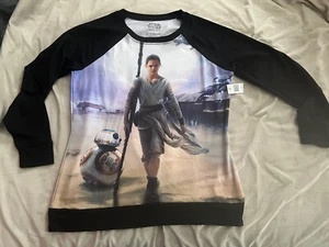DISNEY PARKS Star Wars REY Her Universe Size L Women's Top Blouse w/TAGS Long Sl - Picture 1 of 8