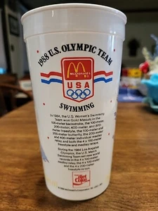 Vintage McDonald's 1988 US OLYMPISCHES SCHWIMMTEAM Plastikbecher - Bild 1 von 5