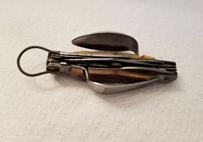 VINTAGE SWISS ARMY CAMPING CAMP SURVIVAL KNIFE POCKETKNIFE MULTIFUNCTION JAPAN - Image 1 of 4