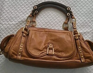 Borsa vintage Juicy Couture Y2k Jane/Janie borsa a tracolla marrone Y2K 100% pelle - Foto 1 di 12