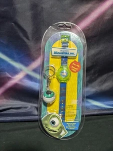 Monsters Inc Watch Disney Pixar University Wristwatch Mike Wazowski Keychain Set - Picture 1 of 2