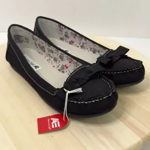 American Eagle Moccasin Loafer Women's Black Suede Size 9-1/2 NWT Slip-Ons - Picture 1 of 18
