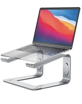 New Silver LORYERGO Laptop Stand Ergonomic Riser Laptop Mount for Desk Notebook - Image 1 of 2